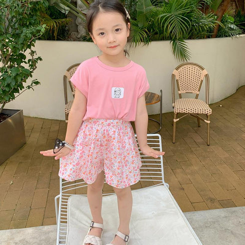 Girls' Summer Cute Casual Floral Dot Shorts