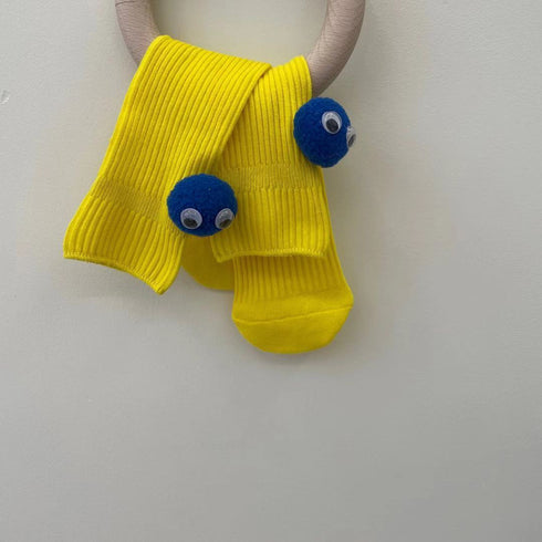 Big-eyed candy solid color socks