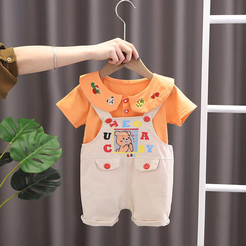 Summer Suit Girls' Strap Two Piece Set