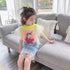 Girl's Summer Unicorn Top Tassel Denim Dress Set