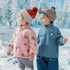 Children's Patchwork Contrast Three-in-One Windproof Clip Hooded Warm Coat