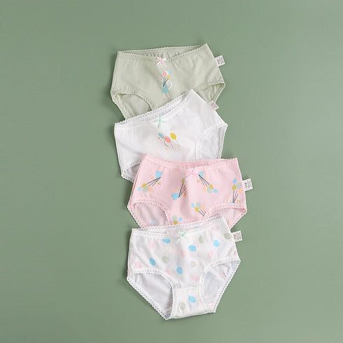 4 Pack Girls Cotton Underwear