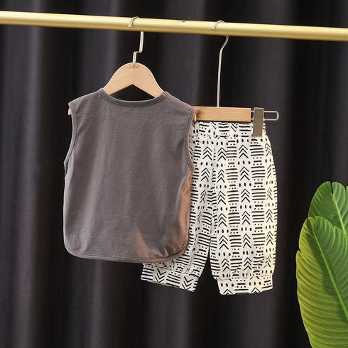 Boy's vest set two-piece set