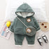 Boys plus velvet hooded suit fall/winter two-piece set
