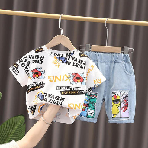 Boys summer short sleeve suit