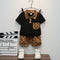 Summer boys suit short sleeve shorts two-piece set