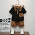 Summer boys suit short sleeve shorts two-piece set