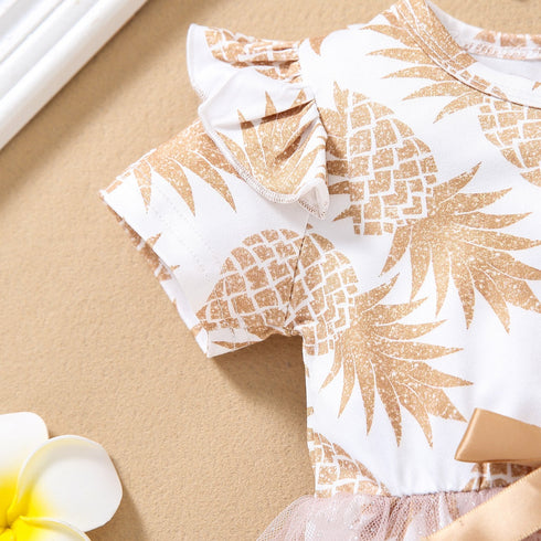 Summer Girl's Pineapple Jumpsuit