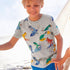 Summer Boys Cartoon Dinosaur Print Short Sleeve