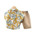 Summer Boys Short Sleeve Shirt Set