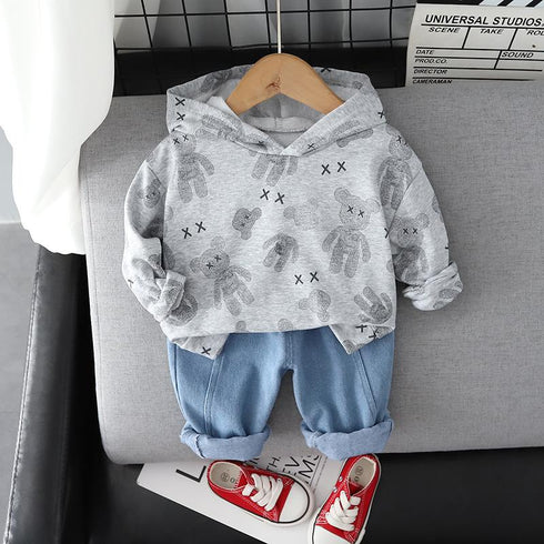 Spring and Autumn Baby Cartoon Wear Two-Piece Set