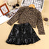 Spring and Autumn Girls Suit Top Skirt Two-Piece Set