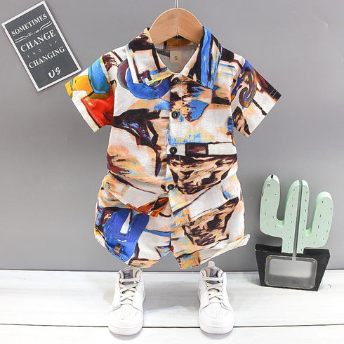 Children's Abstract Alphabet Printing Two-piece Set