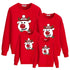A family of three antlers Christmas snowman coat parent-child series