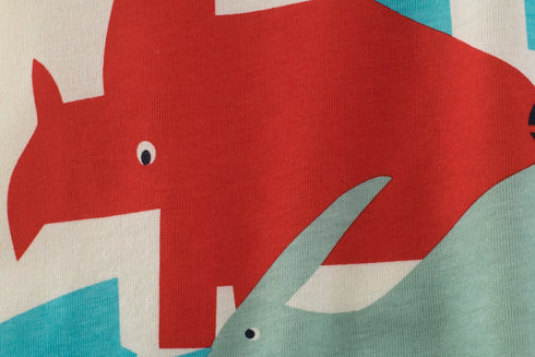 Summer Boys Cartoon Dinosaur Short Sleeve