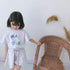 Girls Summer Short Sleeved Shorts Letter Comfort Suit