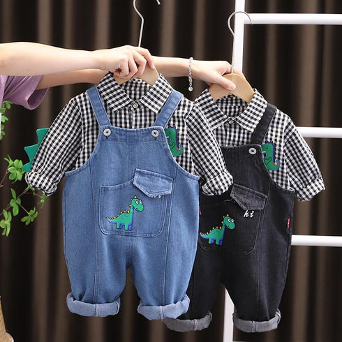 Spring and Autumn Boys Strapless Two-Piece Set