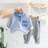 Spring and Autumn Boys Long Sleeve Pants Set Two-Piece Set