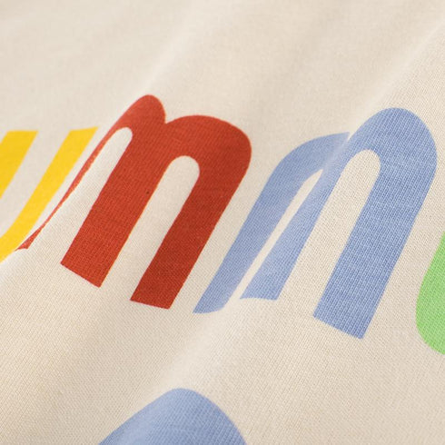 Summer girls short sleeve rainbow