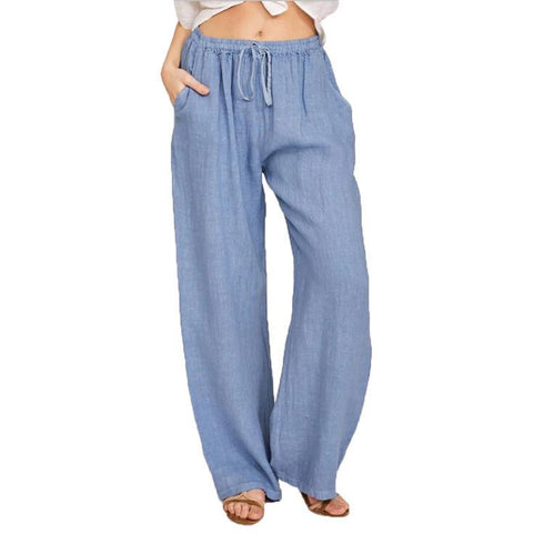 Loose Cotton and Hemp Casual Pants