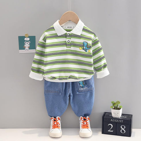 Boys spring and autumn leisure suit two-piece set