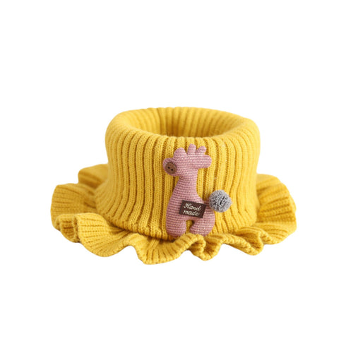 Children's Knitted Giraffe Decal Scarf