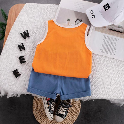 Boys Summer Vest Set Two-Piece Set