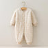 Autumn and winter cotton three-layer warm baby down cotton jumpsuit