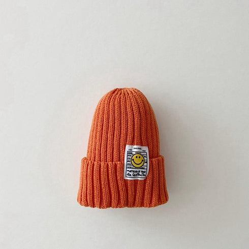 Baby patch smiley candy-colored wool hat smiley cone hat