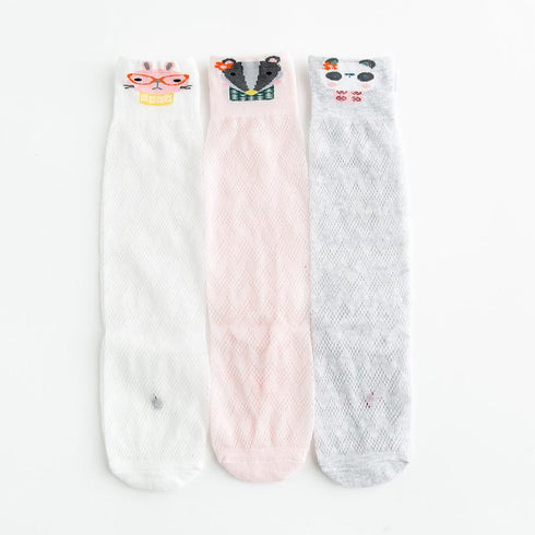 Children's Ultra-thin Cartoon Medium Tube Socks