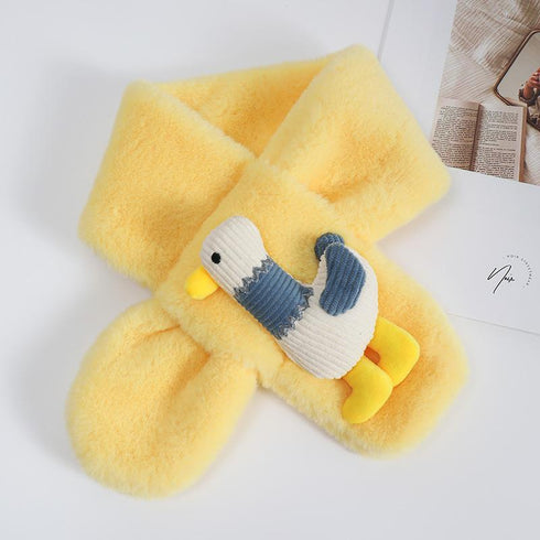 Children's Plush Scarf With Zoo Animal Decal