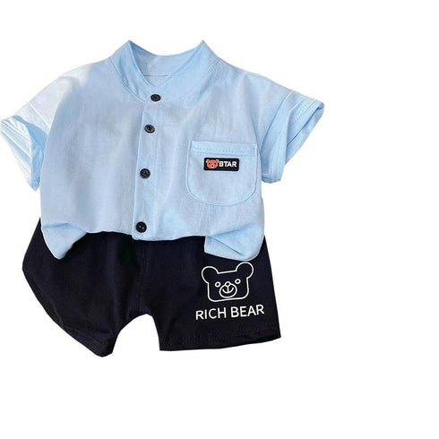 Boys Summer Short Sleeve Shirt Set