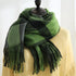 Fashion Plaid Scarf Sweet Cashmere Scarf Thickened Warm Shawl