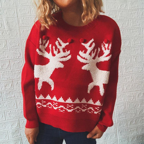 Autumn and Winter Elk Christmas Sweater