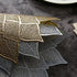 Fortune Leaf Round Table Mat Light Luxury Bronzing Western Food Mat Hollowed Out PVC Solid Color Heat Insulation Mat