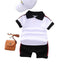 Summer boys solid color short sleeve suit