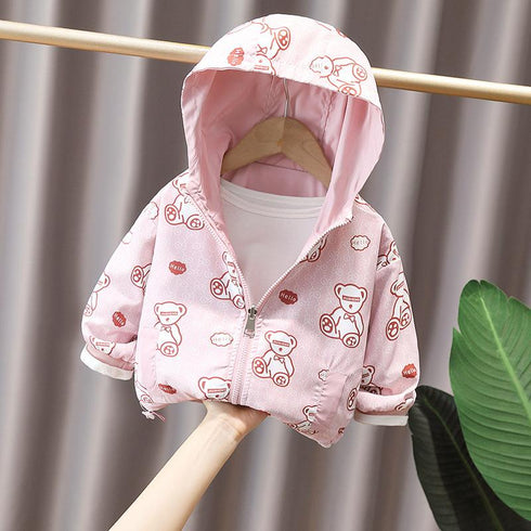 Hooded zipper shirt long sleeve coat baby Joker coat