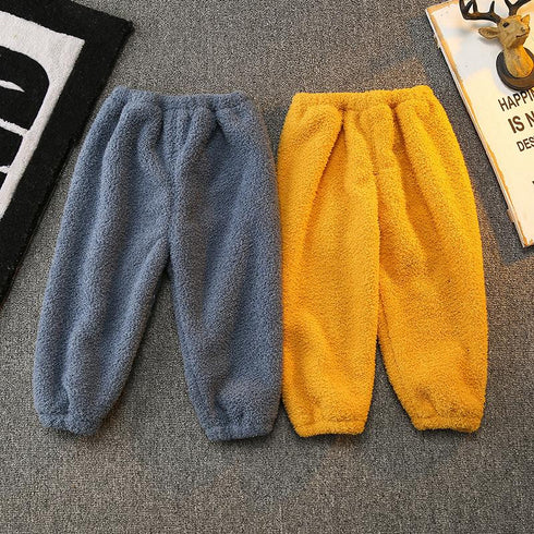 Baby boy plus velvet cartoon pajamas set home clothing two-piece set