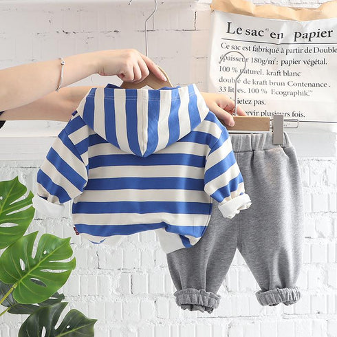 Spring and Autumn Boys Long Sleeve Set Two-Piece Set