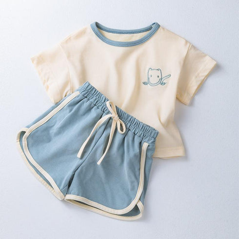 Summer Children's Short Sleeved Sports Suit