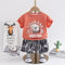 Handsome Round Neck Short Sleeve Suit Boys' Casual Shorts Two Piece Set