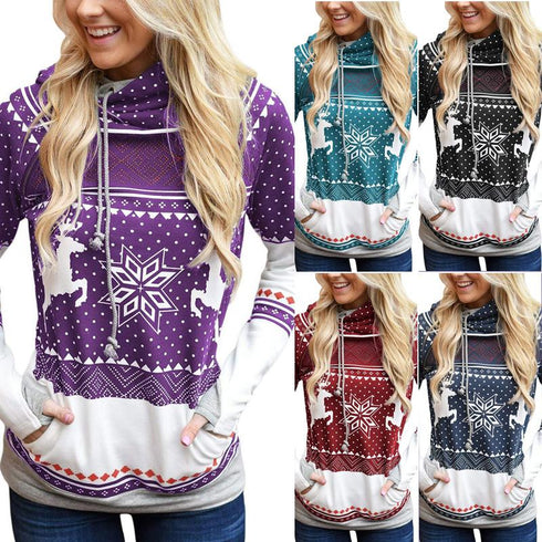 Christmas Themed Hooded Sweater