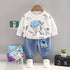 Spring and Autumn Boys Crewneck Long Sleeve Suit
