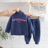 Children's winter clothing plus velvet leisure sports suit