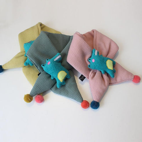 Children's Scarf With Plush Character