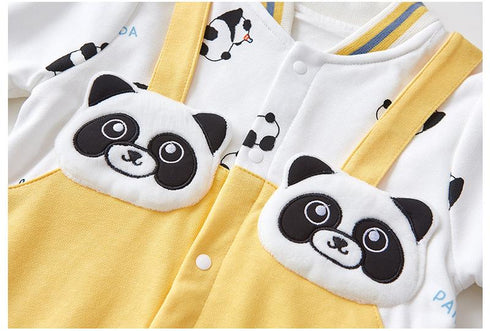 Autumn Dress Boy Baby Jumpsuit Cute Bear Outside Suit