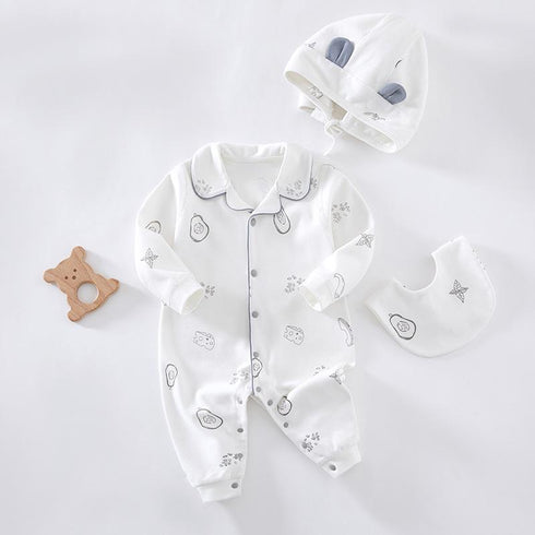 Children's Long Sleeve Cotton Siamese Pajamas
