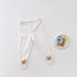 Baby white socks leggings baby simple cartoon bear head elastic pants