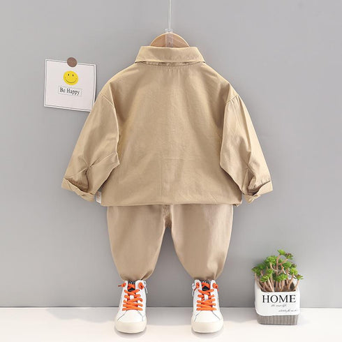 Boys spring and autumn leisure two-piece set