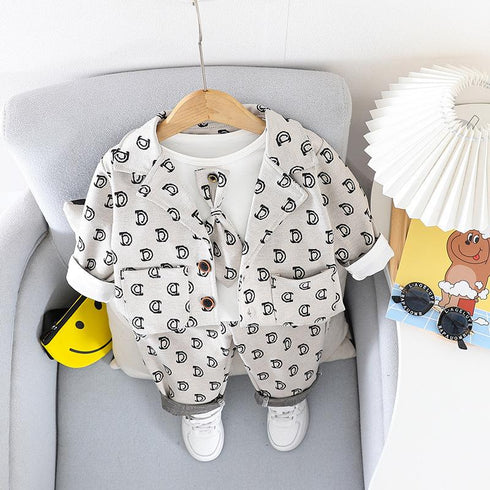 Spring and Autumn Children's Three-Piece Set